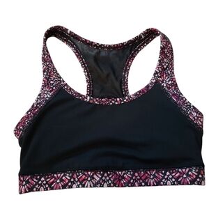 Gaiam XS Women's Black and Pink Sports Bra